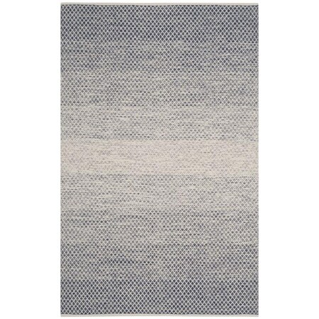 Safavieh 5 x 8 ft. Medium Rectangle Montauk Hand Woven RugNavy & Ivory MTK601C-5